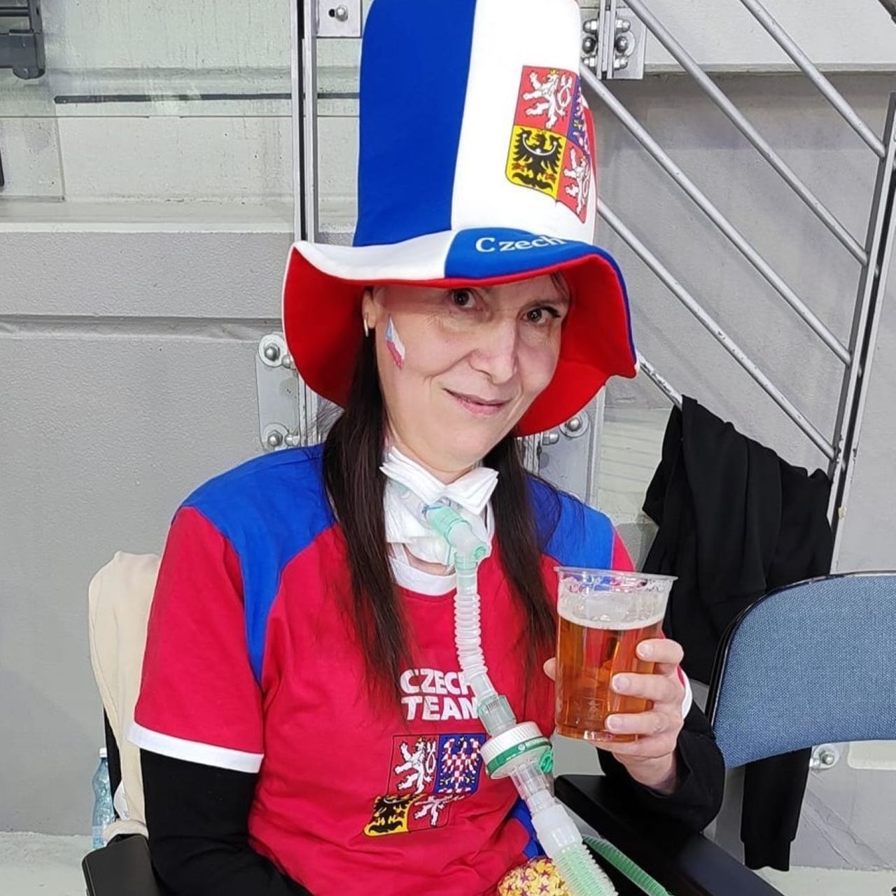 Soutěžní fotografie - Renata na zápase Česko - Finsko,  Hlavní město Praha