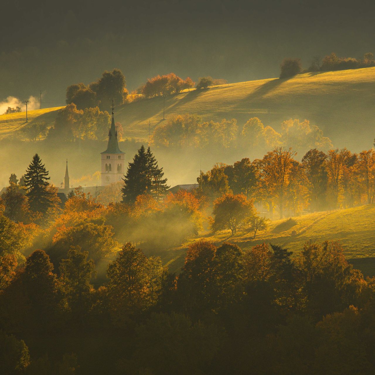 Soutěžní fotografie - Západ slunce na Šumavě,  Kašperské Hory