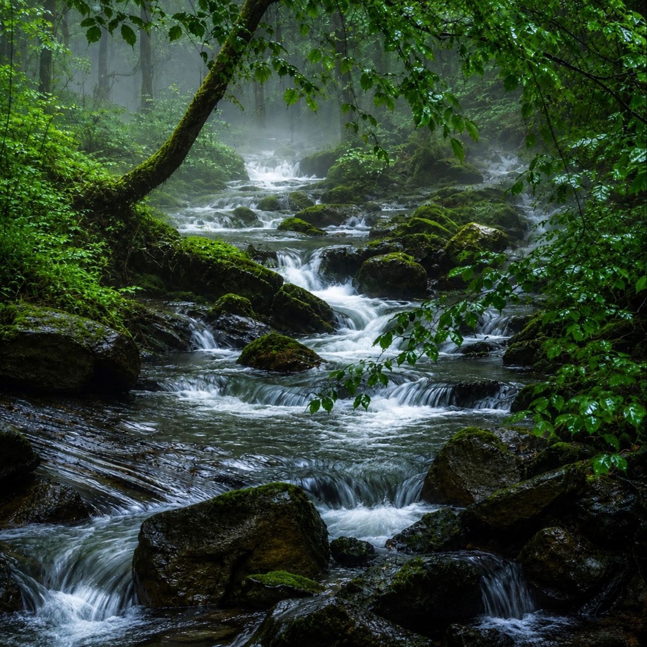 Soutěžní fotografie - Pod zelenou klenbou,  Bílá Opava Jesníky