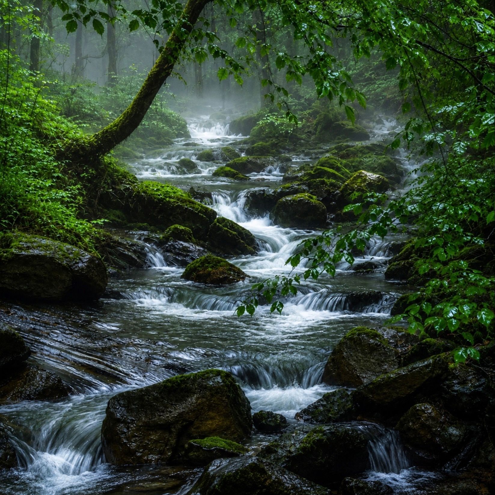 Soutěžní fotografie - Pod zelenou klenbou,  Bílá Opava Jesníky